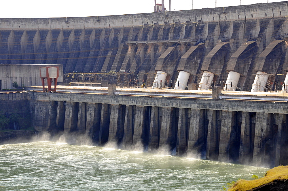 Itaipu hydroelectric dam, Parana river, border between Brazil and Paraguay, South America