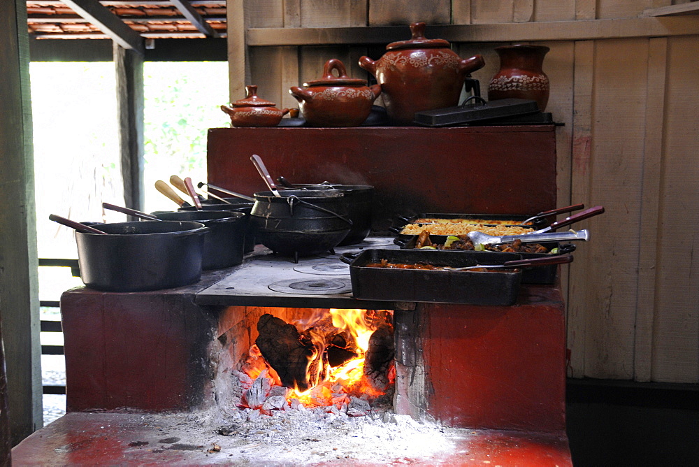 Fire oven at Estancia Mimosa, Bonito, Mato Grosso do Sul, Brazil, South America