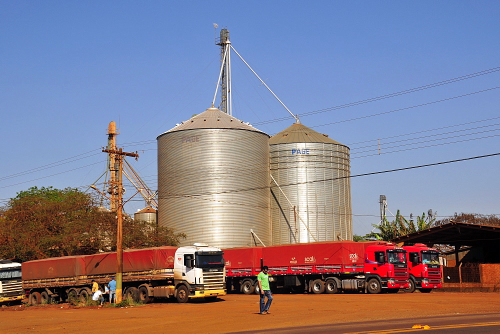 Grain silo in Maracaju, Mato Grosso do Sul, Brazil, South America