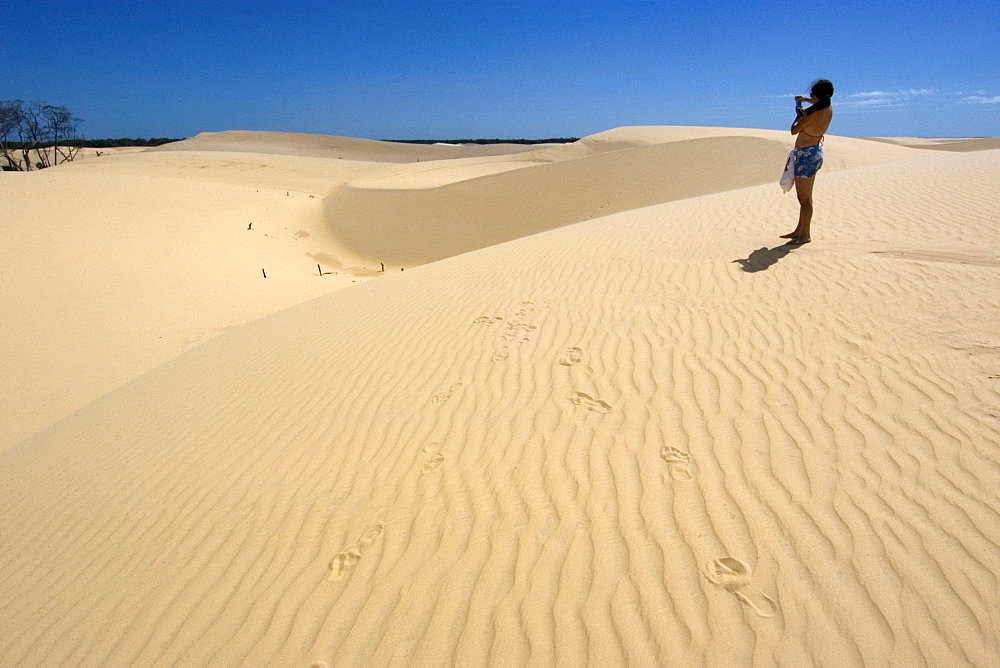 Sand dunes at Pequenos Lencois Maranhenses, Maranhao, Brazil, South America