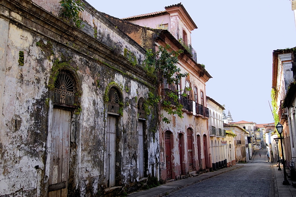 Old houses at historic center, UNESCO World Heritage Site, Sao Luis, Maranhao, Brazil, South America