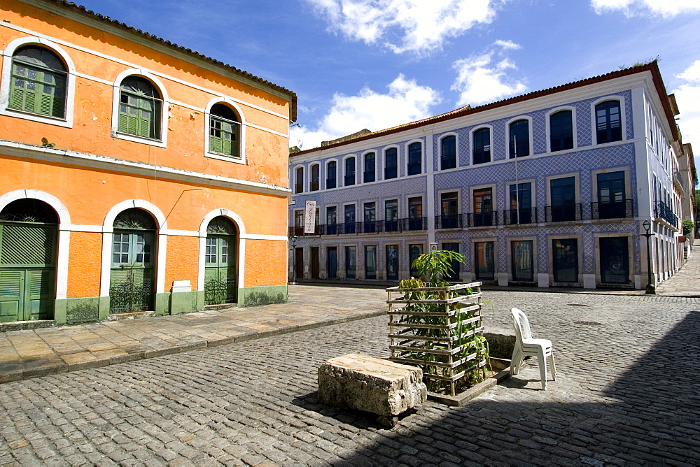 Old colonial building at historical center in Sao Luis, UNESCO World Heritage Site, Maranhao, Brazil, South America