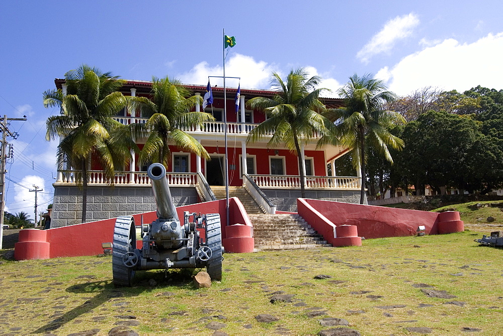 Municipal government building, Vila dos Remedios, Fernando de Noronha, Brazil, South America