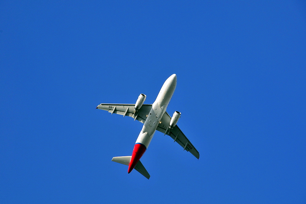 Airplane in the air, Sao Paulo, Brazil, South America