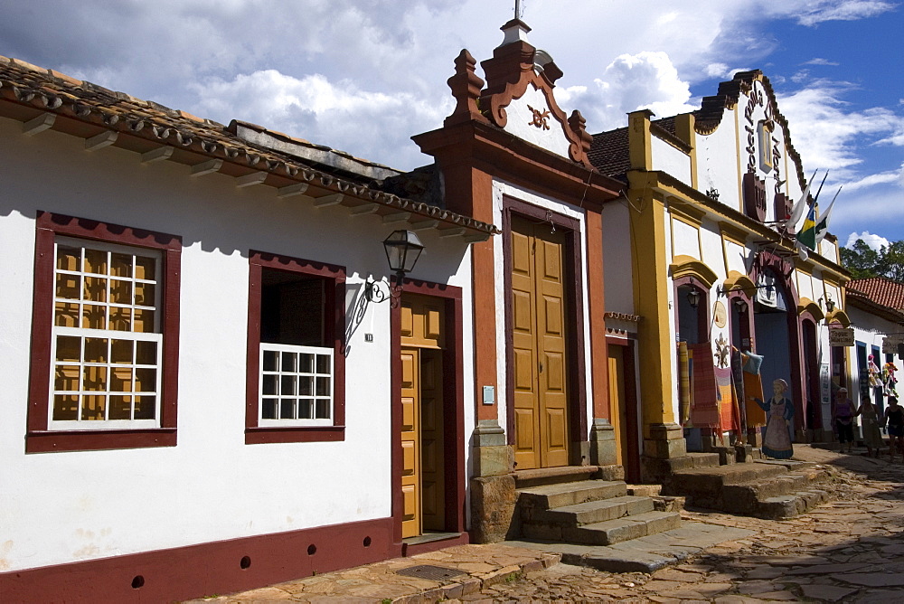 Colonial buildings, Tiradentes, Minas Gerais, Brazil, South America