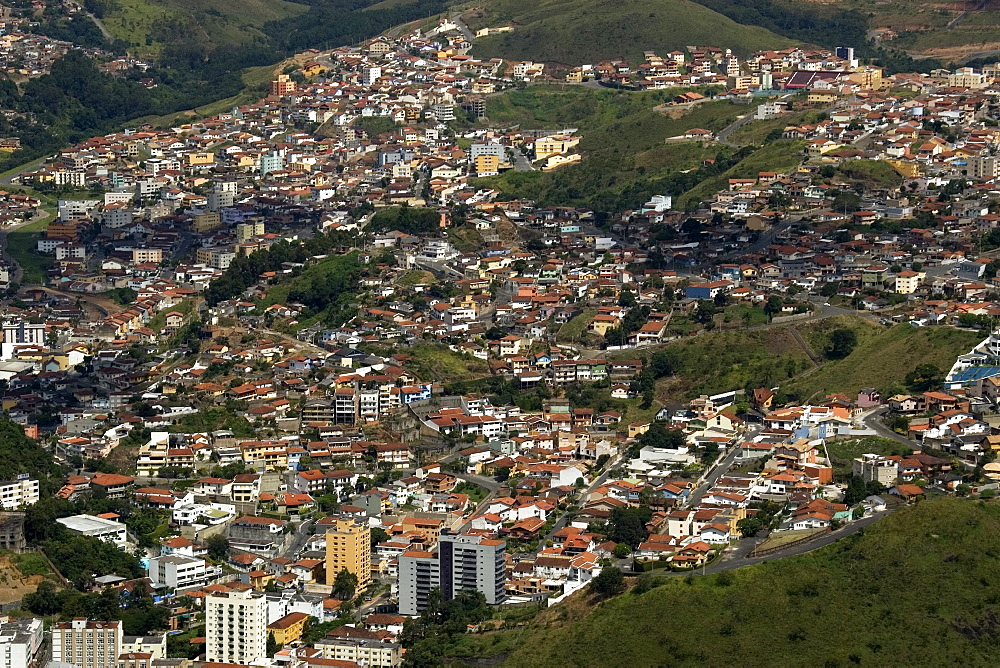 Aerial view of Pocos de Caldas, Minas Gerais, Brazil, South America