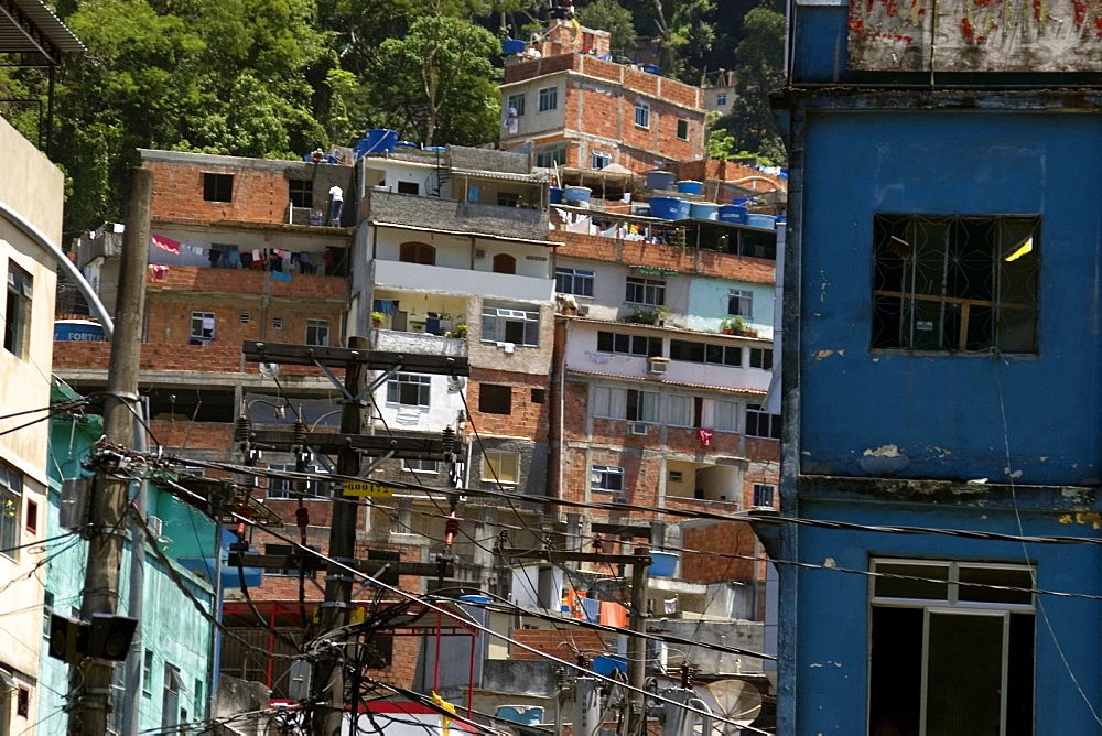 Entrance to Favela da Rocinha, greatest slum area in the world, Rio de Janeiro, Brazil, South America