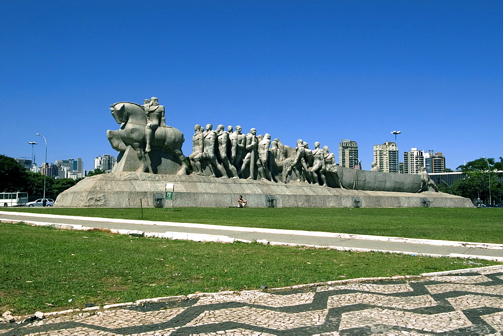 Monument to the Pioneers of Sao Paulo, sculpture made by famous Brazilian artist Victor Brecheret, Sao Paulo, Brazil, South America