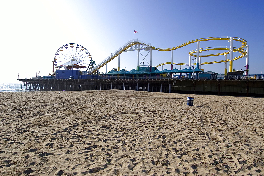 Roller coaster at Santa Monica Pier, California, United States of America, North America