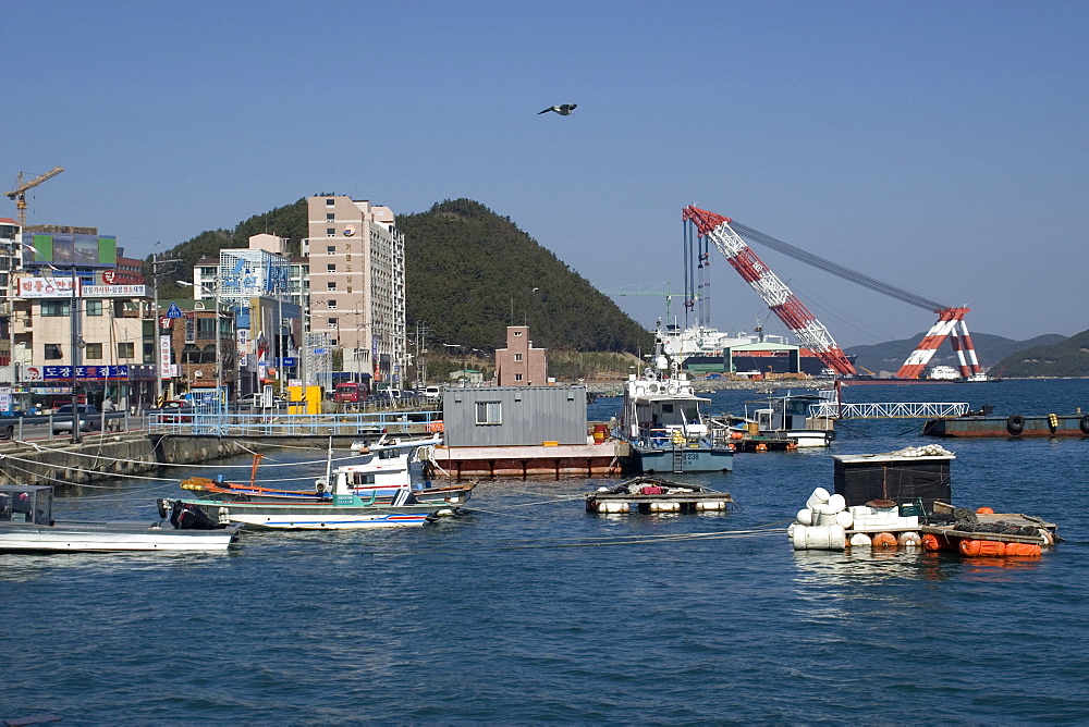 Port and bay at Geoje-Do, South Korea, Asia