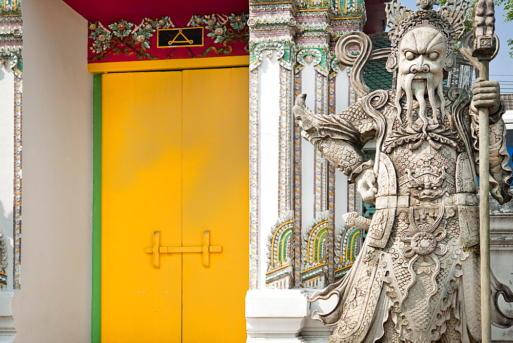 Wat Pho, the Temple of the Reclining Buddha, Statue.  Bangkok, Thailand, Asia.