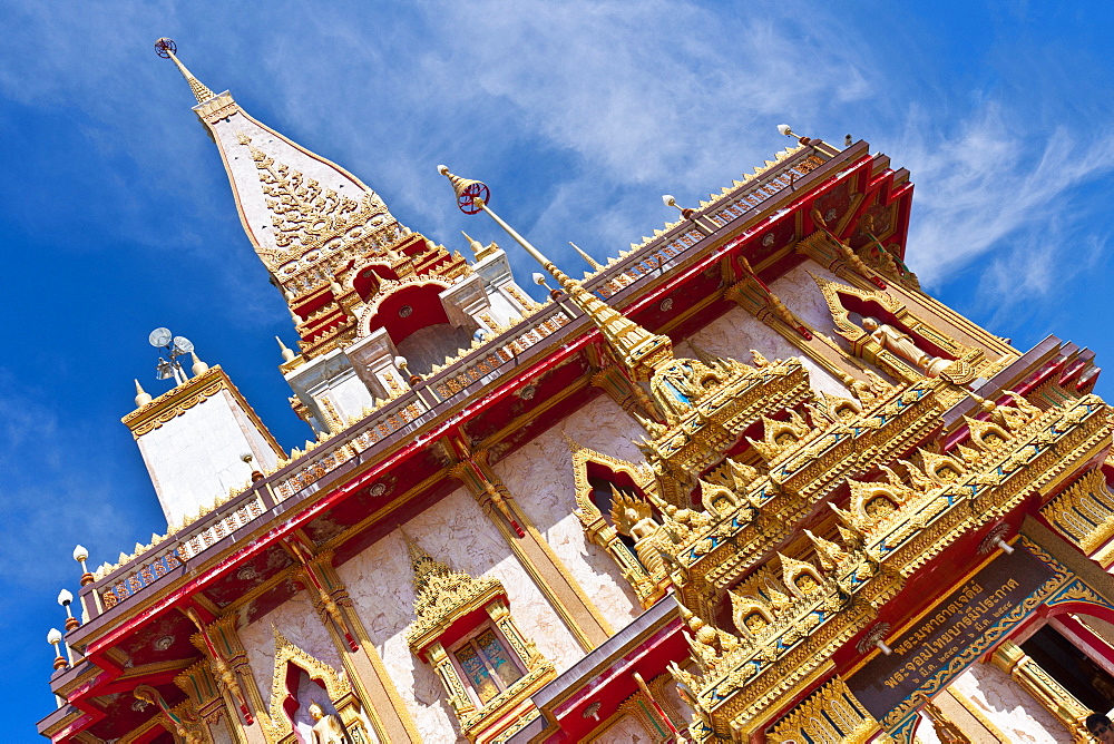 Karon Beach, Buddhist Temple, Phuket Island, Phuket, Thailand, Southeast Asia, Asia