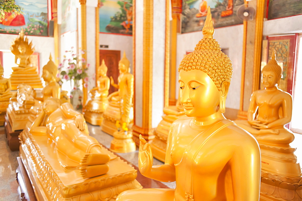 Statues, Karon Beach, Buddhist Temple, Phuket Island, Phuket, Thailand, Southeast Asia, Asia