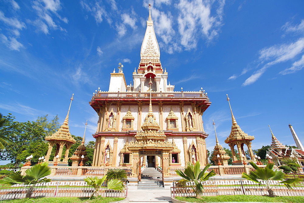 Karon Beach, Buddhist Temple, Phuket Island, Phuket, Thailand, Southeast Asia, Asia