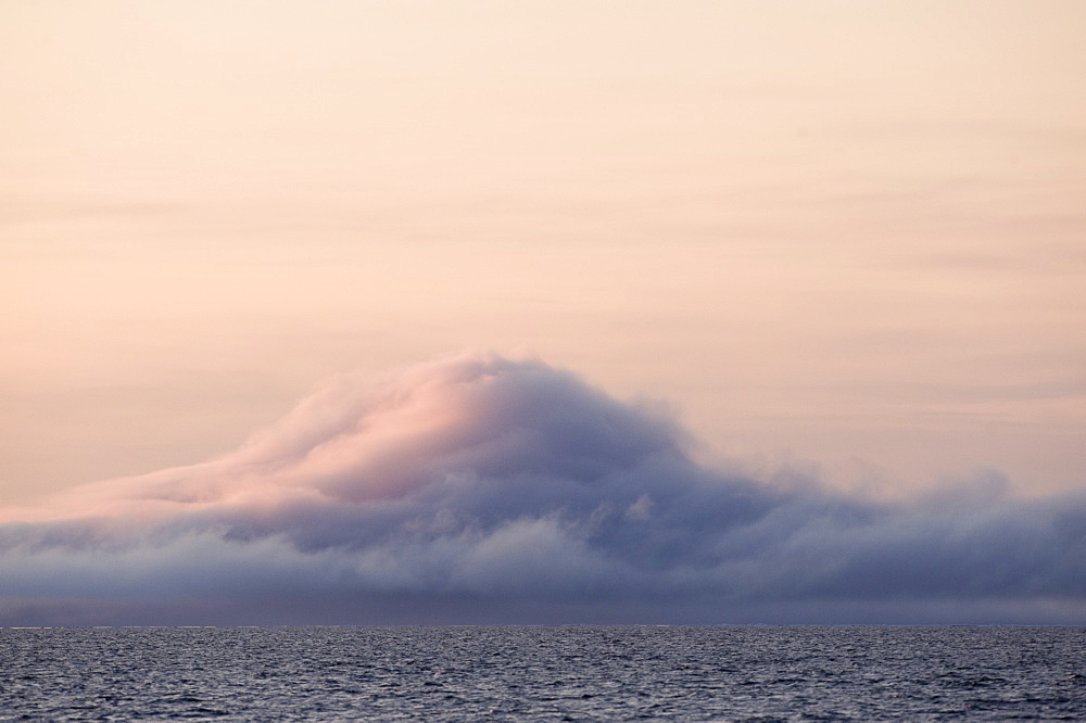 Sun set. Longyearbyen, Svalbard, Norway