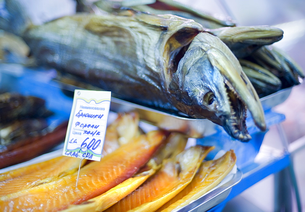 Fish Markets. Yuzho Sakhalinsk, Siberia, Russia