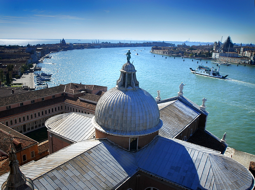 San Giorgio Maggiore, view of Basilica di Santa. Venice, Italy