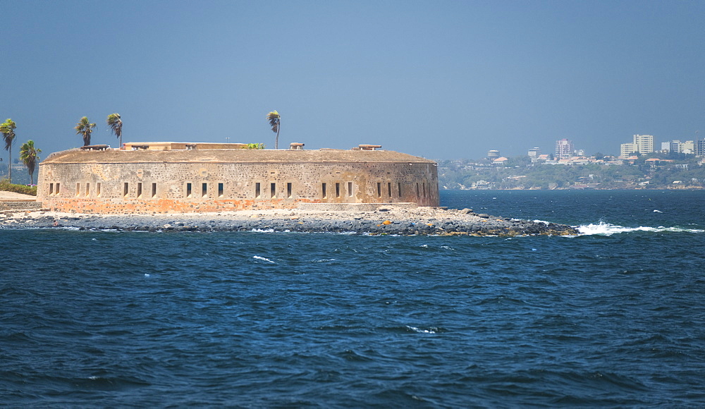 02/04/2009. Senegal, Dakar, Island of Goree, the beach, Unesco World Heritage, The island of Goree was a traditional slaving and trading port, by the colonial powers of Europe, It is a small town of historic houses, with a fort and a protected harbour for trading.. Dakar, Goree Islnad , Cape Verde Peninsula. Senegal