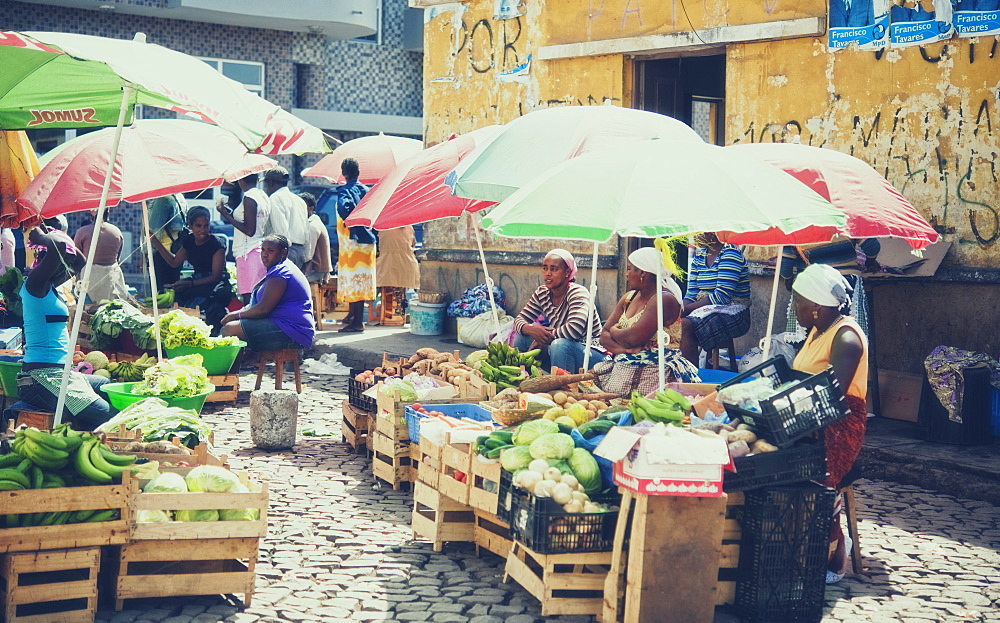 Local Markets, 03/04/2009, local stalls. Praia, Assomada Village, Sao Tiago Island. Cape Verde