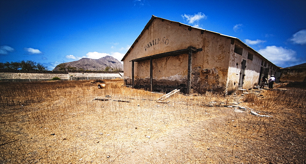 03/04/2009. Building and prison quarters of the Ex-Campo de Concentra‹o do Tarrafal. An ex political prison camp of Tarrafal. Praia, Sao Tiago Island, Cape Verde. Praia, Sao Tiago Island. Cape Verde