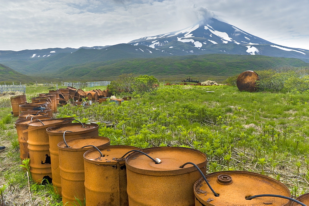 2008, Soviet and Japanese abandoned camps and airfield, debris, Matua Island, Kuril Islands, Russia, Asia