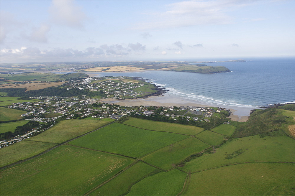 Polzeath and Hayle Bay. Cornwall, UK