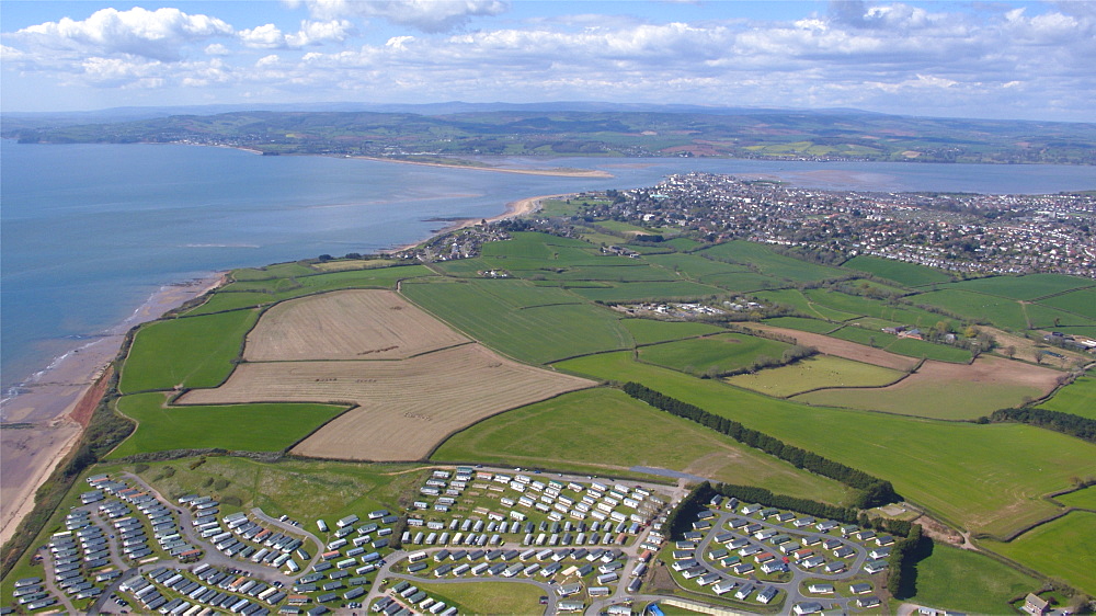 views of Exmouth and Dawlish Waren. Devon, UK