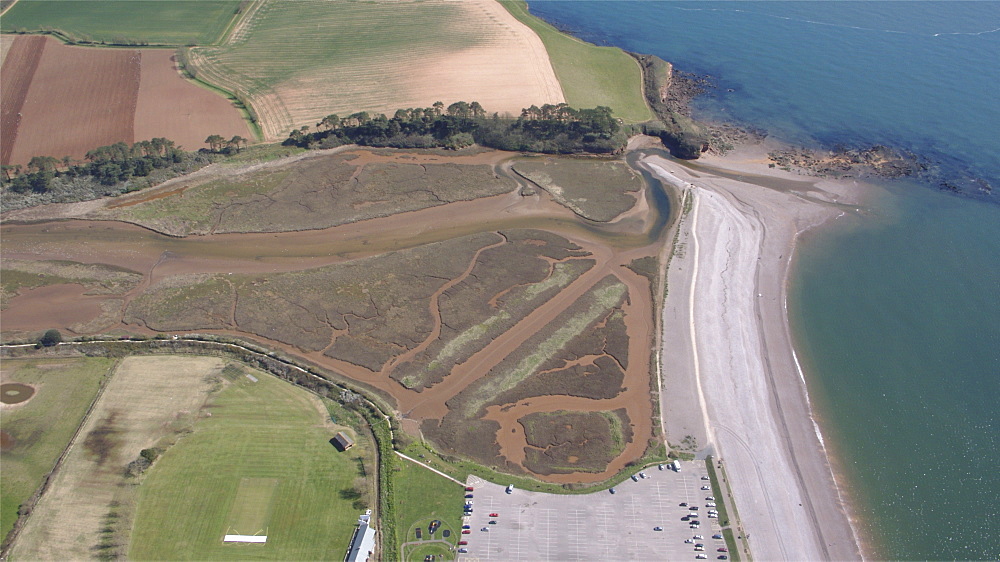 River Otter outlet. Devon, UK