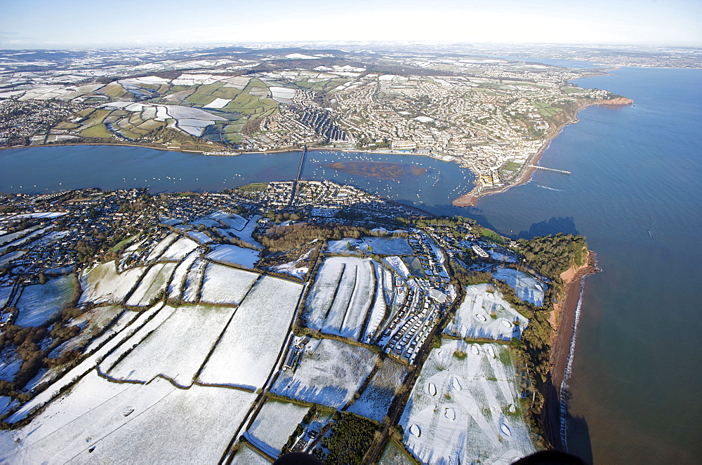 Dawlish Warren with Snow. Devon, UK