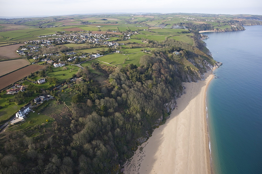 views over the cliffs near Blackpool. South Devon. UK