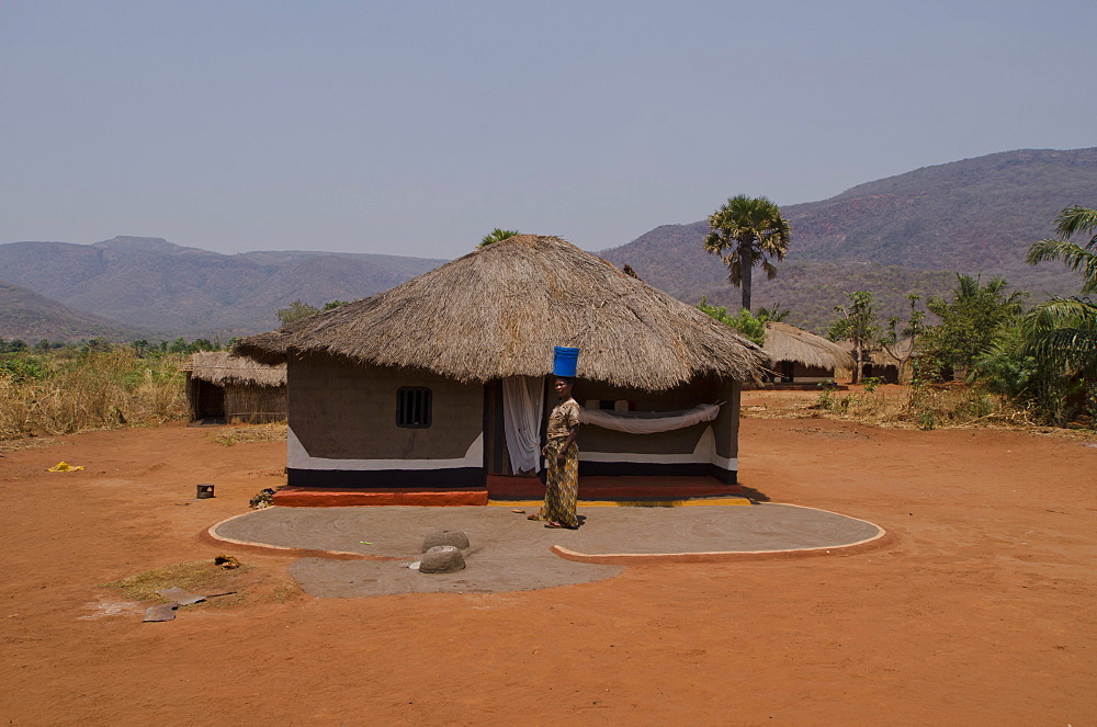 Typical mud house, Talpia, Zambia, Africa