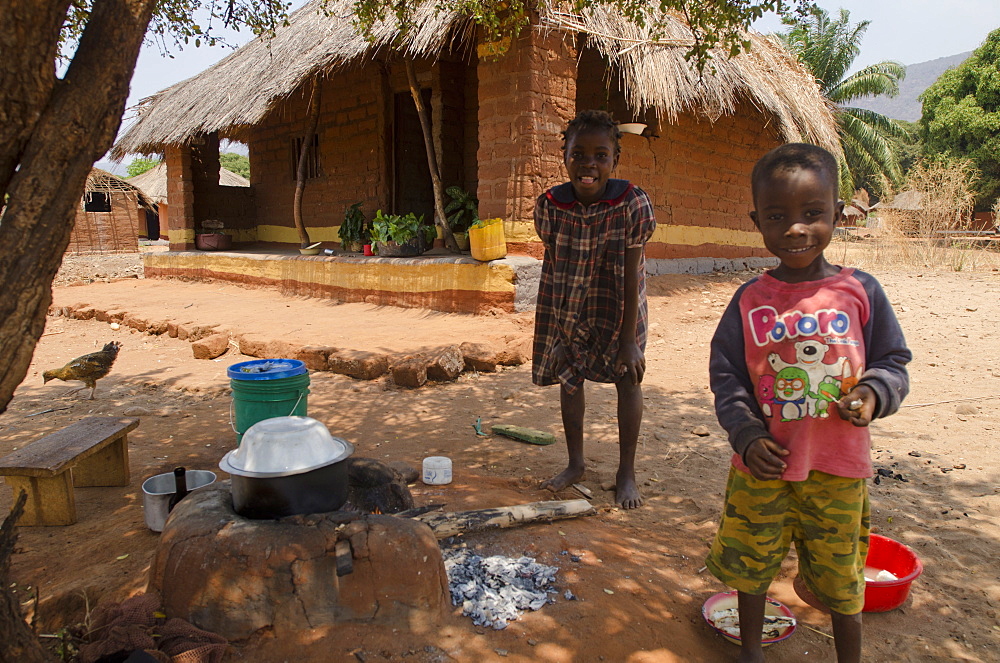 African children in village, Talpia, Zambia, Africa