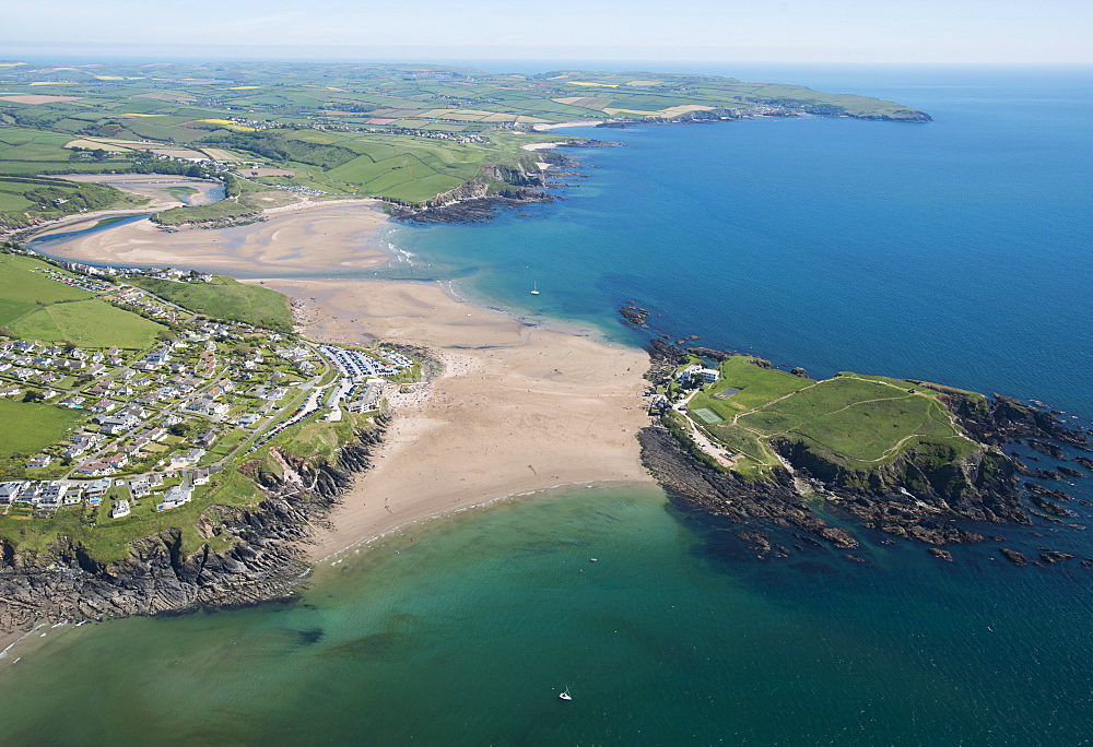 Burgh Island and Bigbury Bay, Devon, England, United Kingdom, Europe 