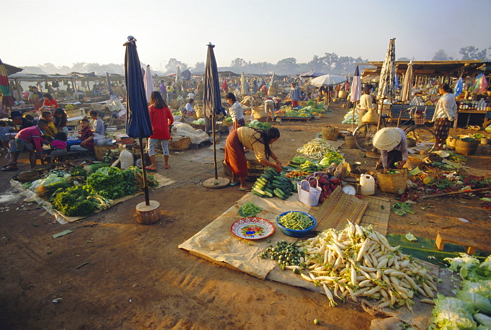 Morning market, Vientiane, Laos