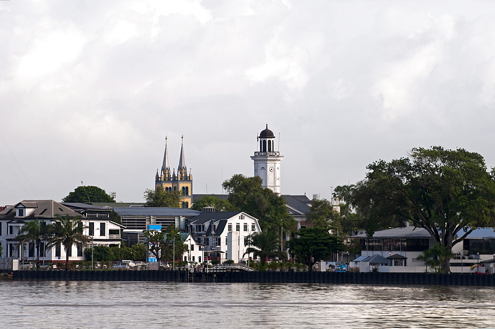 View of Paramaribo from the river, Paramaribo, Suriname, South America