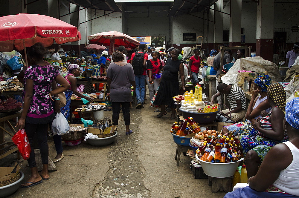 Municipal market in the city of Sao Tome, Sao Tome and Principe, Africa