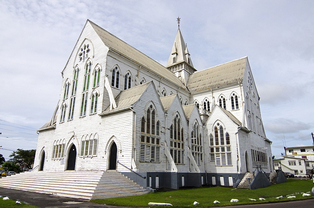 St. George's cathedral, one of the world's tallest wooden buildings, Georgetown, Guyana, South America