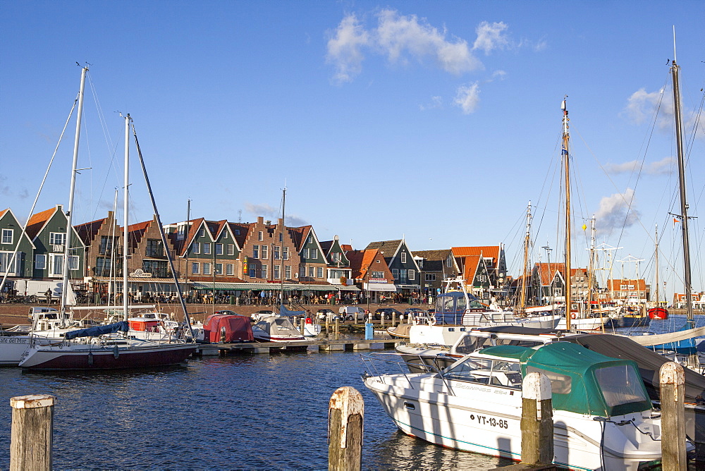 Volendam harbour, North Holland Province, The Netherlands (Holland), Europe