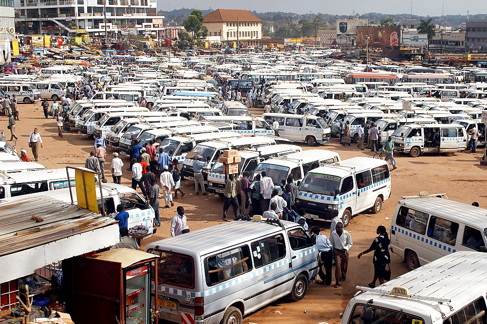 The best way to get around Kampala and the neighbouring towns is by using minibus-type taxis called matatus.  From here you can go to almost anywhere in Uganda.  A loud and colorful experience. Kampala, Uganda, East Africa