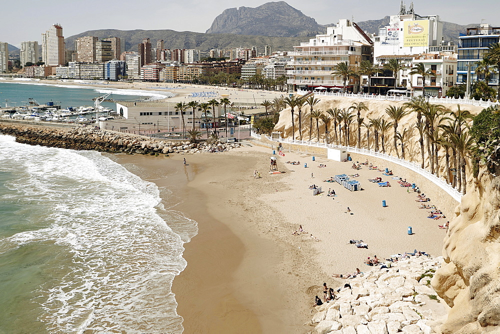 View of the beach in Benidorm, Costa Blanca, Spain, Mediterranean, Europe