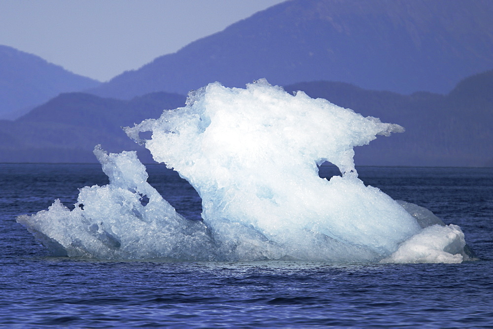 A very unusual iceberg calved from the Sawyer Glacier in Tracy Arm in southeast Alaska, USA.