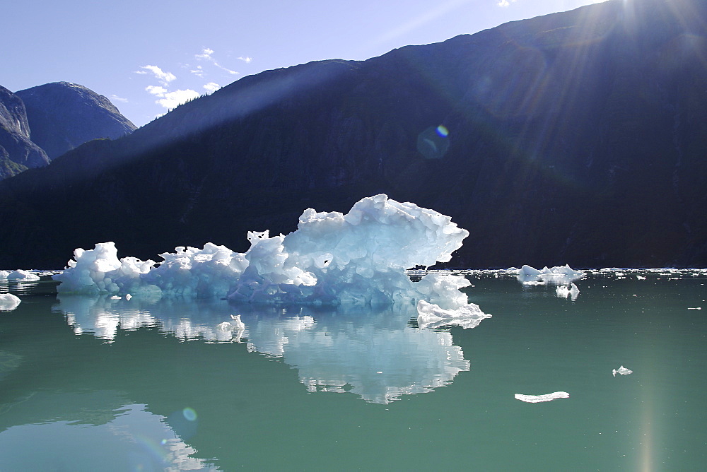 A very unusual iceberg calved from the Sawyer Glacier in Tracy Arm in southeast Alaska, USA.