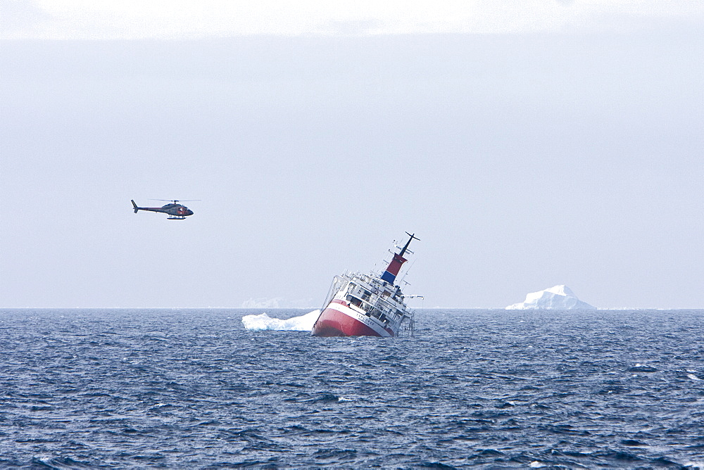 Images of the rescue of 154 people from the sinking expedition ship Explorer in Antarctica