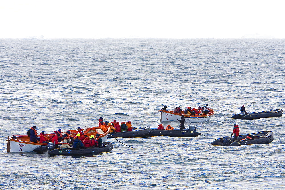 Images of the rescue of 154 people from the sinking expedition ship Explorer in Antarctica