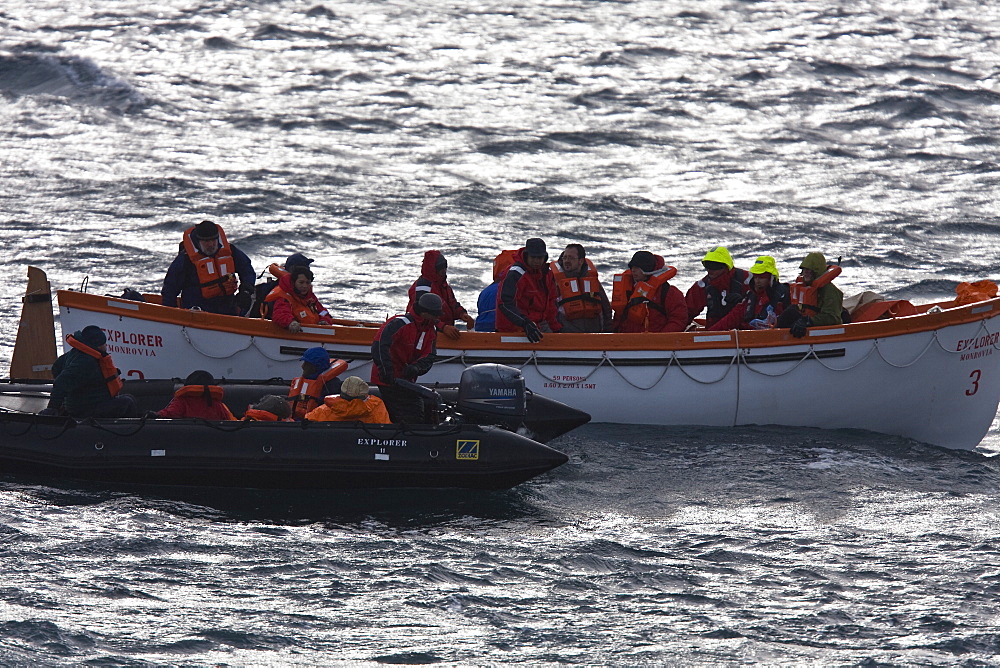 Images of the rescue of 154 people from the sinking expedition ship Explorer in Antarctica