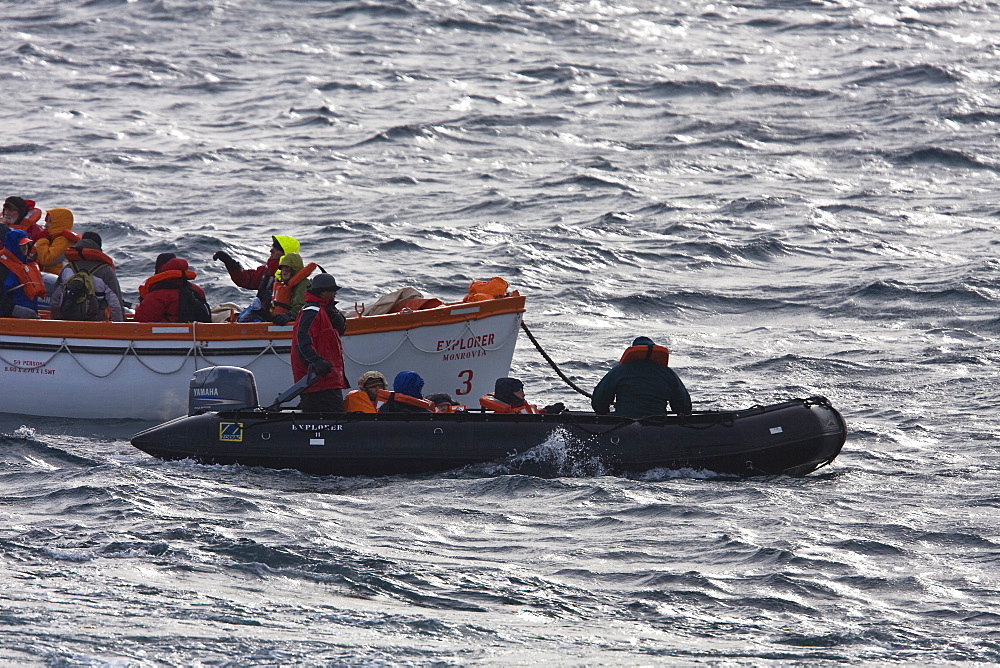 Images of the rescue of 154 people from the sinking expedition ship Explorer in Antarctica