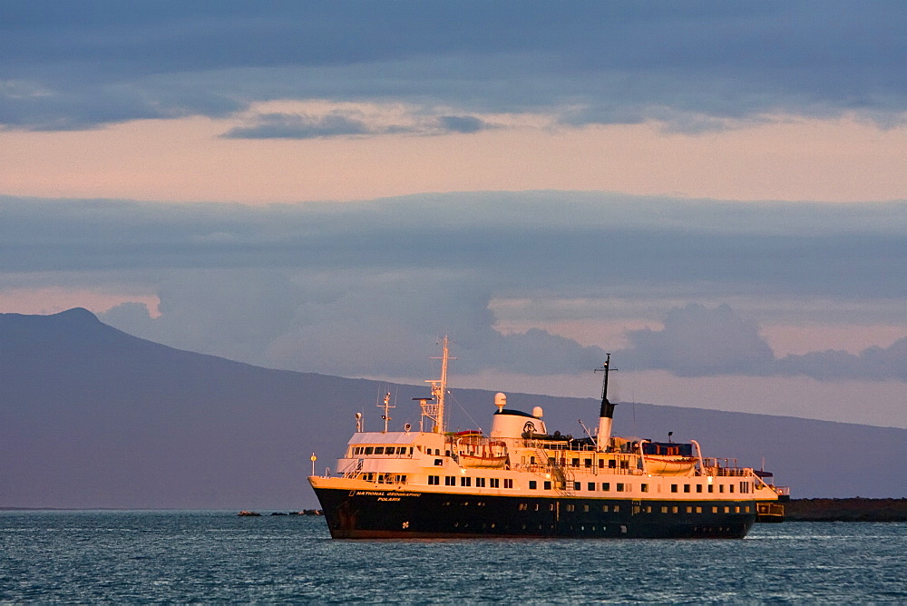 Lindblad Expeditions ship the National Geographic Polaris in the waters surrounding the Galapagos Island Archipelago, Ecuador