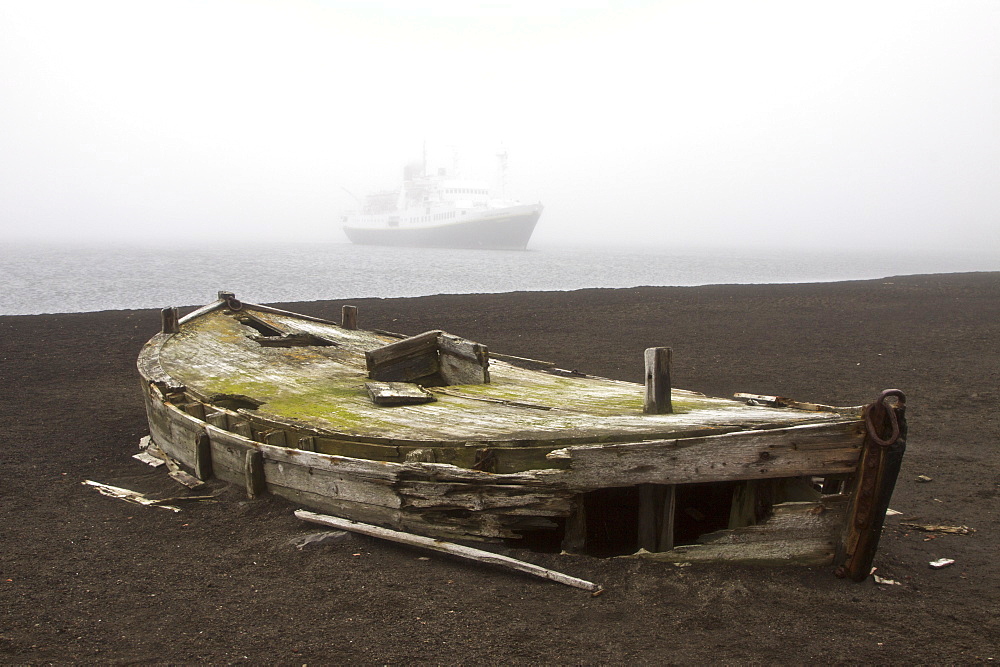Views of Deception Island, an island in the South Shetland Islands off the Antarctic Peninsula