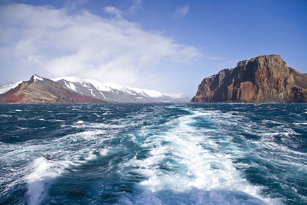 Views of Deception Island, an island in the South Shetland Islands off the Antarctic Peninsula