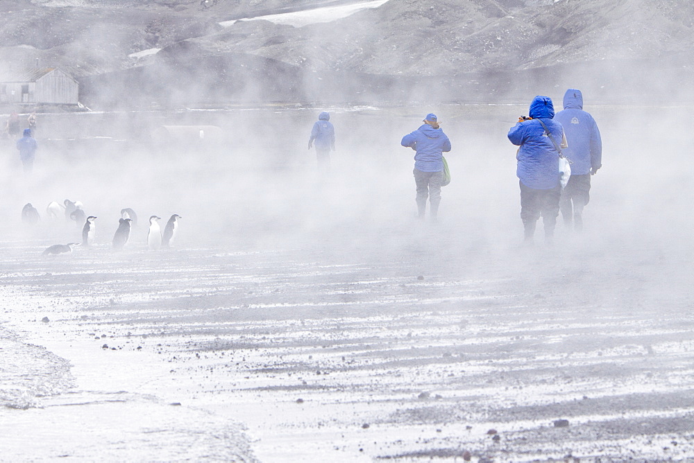 Views of Deception Island, an island in the South Shetland Islands off the Antarctic Peninsula